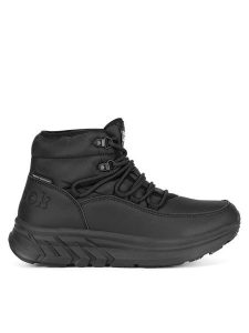 Reebok Botki H1-048 WW Czarny. Czarne botki Reebok, bez wzorów, z materiału, bez obcasa, na płaskiej podeszwie, bez zapięcia. Za 299,99 zł.