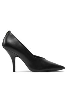 Patrizia Pepe Szpilki 8Z0032/L048 Czarny. Czarne szpilki Patrizia Pepe, bez wzorów, ze skóry, bez obcasa. Za 679,99 zł.