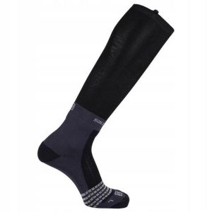 Skarpety sportowe do biegania dla dorosłych Salomon NSO Leg-Up. Czarne skarpetki Salomon, bez wzorów. W wyprzedaży za 109,00 zł.