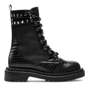 Trapery Rage Age. Czarne buty zimowe Rage Age, bez obcasa, bez zapięcia. Za 549,99 zł.