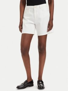 Guess Szorty jeansowe W6GD1A D0704 Biały Relaxed Fit. Białe szorty Guess, z aplikacjami, z bawełny. Za 394,99 zł.