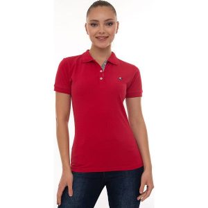 SIR RAYMOND TAILOR Koszulka polo "Angie" w kolorze czerwonym rozmiar: L. Czerwone bluzki Sir Raymond Tailor, l, bez wzorów, z bawełny, bez kołnierzyka, bez ramiączek. Za 144,92 zł.