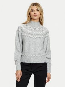 Guess Sweter W4PR0Z Z3LQ0 Szary Regular Fit. Szare swetry klasyczne Guess, l, z syntetyku, bez kołnierzyka. Za 269,99 zł.