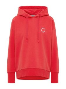 ELBSAND Bluza "Leah" w kolorze czerwonym rozmiar: XS. Czerwone bluzy ELBSAND, xs, bez wzorów, z kapturem. Za 144,95 zł.