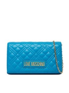 LOVE MOSCHINO Torebka JC4079PP0OLA0702 Turkusowy. Niebieskie torebki wieczorowe LOVE MOSCHINO, bez wzorów, ze skóry, bez dodatków. Za 609,99 zł.