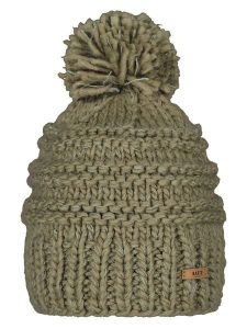 Barts Czapka "Jasmin" w kolorze khaki rozmiar: onesize. Brązowe czapki Barts, z aplikacjami, z wełny. Za 117,73 zł.