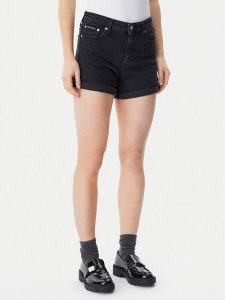 Calvin Klein Jeans Szorty jeansowe J20J225161 Czarny Regular Fit. Czarne szorty Calvin Klein Jeans, bez wzorów, z bawełny. Za 189,99 zł.