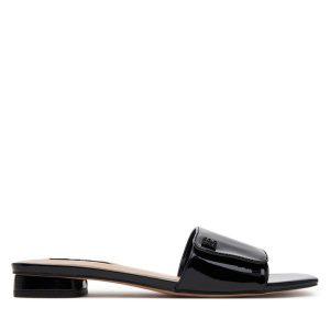 Klapki Nine West. Czarne klapki Nine West, bez wzorów, bez obcasa. Za 109,99 zł.