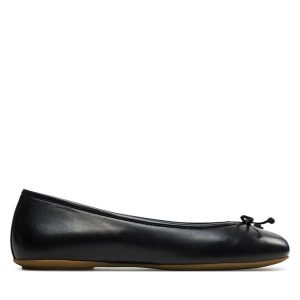Baleriny Geox. Czarne balerinki Geox, bez wzorów, bez obcasa, bez zapięcia. Za 244,99 zł.