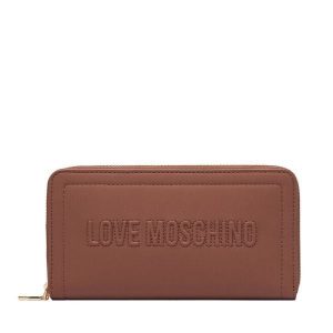 Portfel LOVE MOSCHINO. Brązowe portfele LOVE MOSCHINO, bez wzorów. Za 459,99 zł.