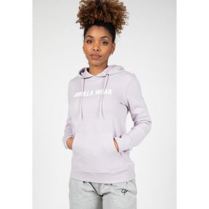 Charlotte Bluza z kapturem iliowy. Fioletowe bluzy GORILLA WEAR, m, bez wzorów, z kapturem. Za 284,00 zł.