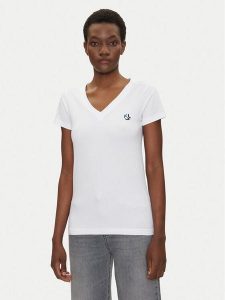 Karl Lagerfeld Jeans T-Shirt A2W17097 Biały Regular Fit. Białe t-shirty Karl Lagerfeld Jeans, xs, bez wzorów, z bawełny, bez kołnierzyka, bez ramiączek. Za 139,99 zł.