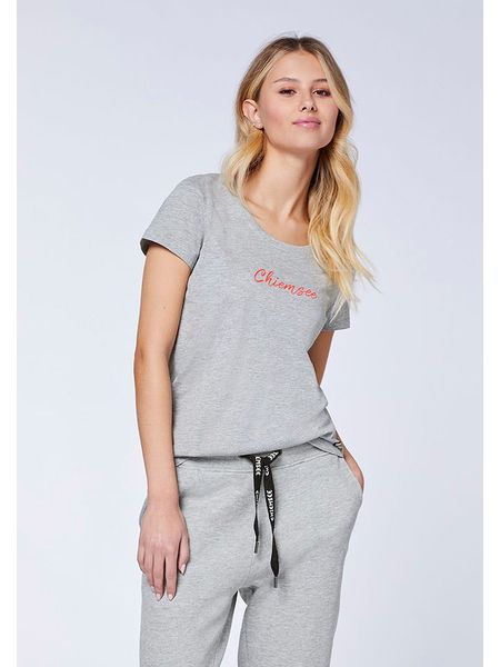 Chiemsee Koszulka "Kata" w kolorze szarym rozmiar: L. Szare bluzki Chiemsee, l, bez wzorów, bez kołnierzyka, bez ramiączek. Za 41,79 zł.