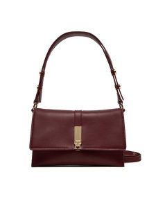 Tommy Hilfiger Torebka AW0AW16893 Bordowy. Czerwone torebki klasyczne TOMMY HILFIGER, bez wzorów, ze skóry, bez dodatków. Za 319,99 zł.