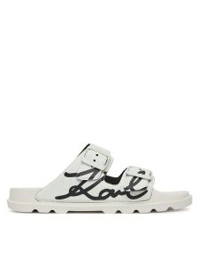 KARL LAGERFELD Klapki Kondo Tred KL80972 Biały. Białe klapki KARL LAGERFELD, bez wzorów, z tworzywa sztucznego, bez obcasa. Za 309,99 zł.