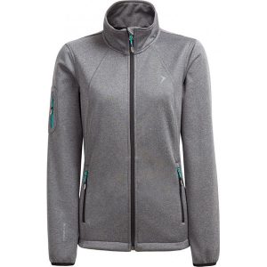 Softshell damski SFD601 - ciemny szary melanż - Outhorn. Kurtki marki Outhorn. W wyprzedaży za 99,99 zł.