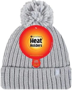 Damska czapka zimowa z uchwytami termicznymi Arden jasnoszara. Szare czapki HEAT HOLDERS, z aplikacjami, z materiału, eleganckie. Za 149,99 zł.