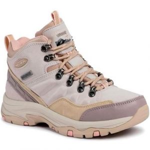Buty trekkingowe damskie Skechers Trego WP Rocky Mountain. Brązowe buty sportowe Skechers, z materiału, bez zapięcia. Za 413,99 zł.