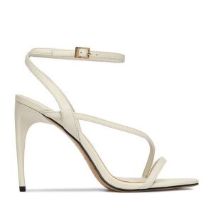 Sandały Eva Minge. Białe sandały Eva Minge, bez wzorów, bez obcasa, bez zapięcia. Za 429,99 zł.