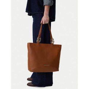 Torebka LOVE MOSCHINO. Brązowe shopper bag LOVE MOSCHINO, bez wzorów, bez dodatków. Za 789,99 zł.