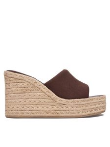 Calvin Klein Espadryle Wedge Espad 70 Canvas Mg HW0HW03282 Brązowy. Brązowe espadryle Calvin Klein, bez wzorów, z materiału, bez obcasa. Za 489,99 zł.