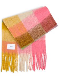 Nümph Szalik damski - NUFilora Kobiety wyrazisty róż|żółty|wielokolorowy w kratkę, ONE SIZE. Czerwone szaliki Nümph, bez wzorów, z syntetyku. Za 199,95 zł.