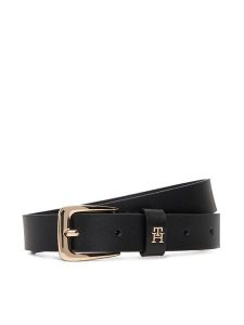 Tommy Hilfiger Pasek Damski Th Libre 2.5 AW0AW17767 Czarny. Czarne paski TOMMY HILFIGER, bez wzorów, ze skóry. Za 169,99 zł.