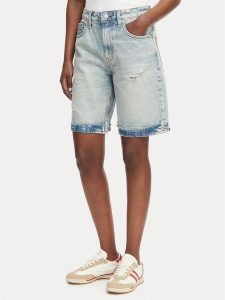 Tommy Jeans Bermudy Mia DW0DW22686 Niebieski Relaxed Fit. Niebieskie szorty Tommy Jeans, bez wzorów, z bawełny. Za 409,99 zł.