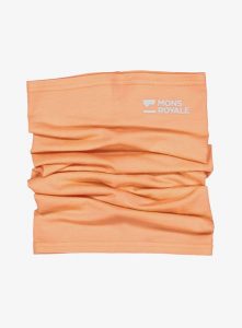 Chusta wielofunkcyjna Mons Royale Daily Dose Merino Flex 200 Neckwarmer. Brązowe apaszki i chusty Mons Royale, bez wzorów, z elastanu. Za 131,10 zł.