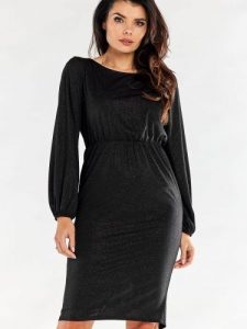 Sukienka Model A551 Black - awama. Czarne sukienki Awama, na imprezę, l, bez wzorów, z elastanu, eleganckie, bez kołnierzyka, plus size, bez ramiączek, maxi, dopasowane. Za 300,83 zł.