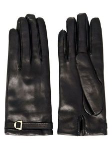 COCCINELLE Skórzane rękawiczki w kolorze czarnym rozmiar: L. Czarne rękawiczki Coccinelle, bez wzorów, z materiału. Za 361,87 zł.