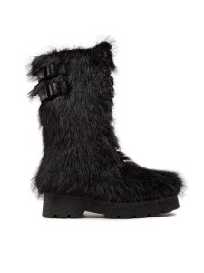 Jenny Fairy Kozaki APRES-WS02 Czarny. Czarne kozaki Jenny Fairy, bez wzorów, z materiału, bez obcasa, na płaskiej podeszwie, bez zapięcia. Za 279,99 zł.