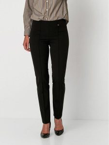 Relaxed by TONI Spodnie "Alice" w kolorze czarnym rozmiar: 23. Czarne spodnie z wysokim stanem Relaxed by TONI, bez wzorów, z materiału, z podwyższonym stanem. Za 127,05 zł.