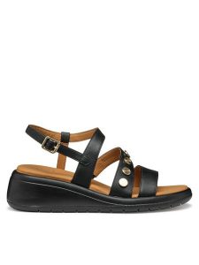 Geox Sandały D Meliconia D550EF 000BC C9999 Czarny. Czarne sandały Geox, bez wzorów, ze skóry, bez obcasa, na koturnie, bez zapięcia. Za 289,99 zł.