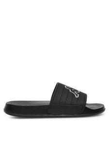 Kappa Klapki SS24-W2 Czarny. Czarne klapki Kappa, bez wzorów, z syntetyku, bez obcasa. Za 79,99 zł.