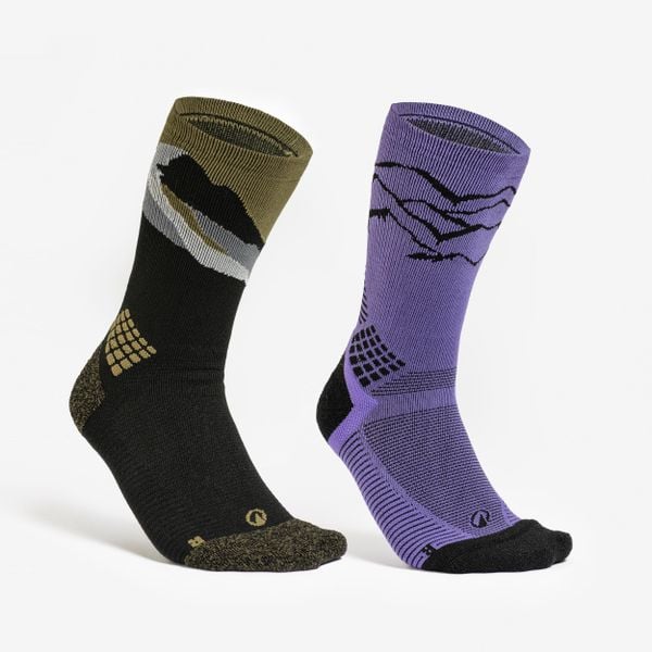 Skarpety turystyczne Quechua Hike 500 długie Limit. x 2 pary. Skarpetki QUECHUA, bez wzorów, z elastanu. Za 79,98 zł.