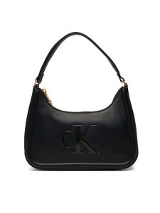 Calvin Klein Torebka Bold Ck Small Shoulder Bag LV04F3230G Czarny. Czarne torebki klasyczne Calvin Klein, bez wzorów, ze skóry, bez dodatków. Za 329,99 zł.