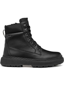 Geox Skórzane botki "Lamidie + Grip" w kolorze czarnym rozmiar: 38. Czarne botki Geox, bez wzorów, bez obcasa, bez zapięcia. Za 389,08 zł.