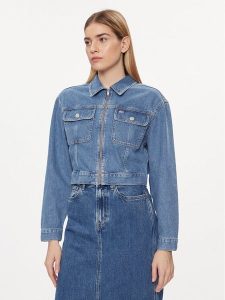 Tommy Jeans Kurtka jeansowa Claire DW0DW17656 Niebieski Regular Fit. Niebieskie kurtki Tommy Jeans, m, bez wzorów, z bawełny, bez kaptura. Za 519,99 zł.