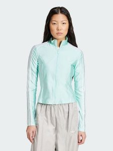 Adidas Bluza "Originals Adicolor 3-Stripes" w kolorze turkusowym rozmiar: M. Niebieskie bluzy ADIDAS, m, bez wzorów, bez kaptura. Za 174,50 zł.
