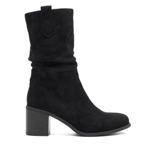 Botki Jenny Fairy. Czarne botki Jenny Fairy, bez wzorów, bez obcasa, na słupku, bez zapięcia. Za 169,99 zł.