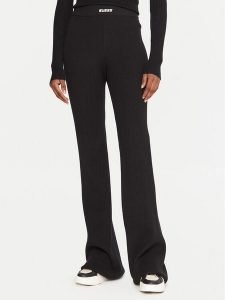 Guess Legginsy V5BB08 Z3JD2 Czarny Flare Fit. Czarne legginsy Guess, z aplikacjami, z syntetyku. Za 299,99 zł.
