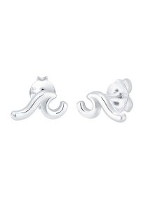 Elli Damskie kolczyki sztyfty Fale Trend w srebrze próby 925 Sterling Silver Kolczyki 1 ct. Szare kolczyki Elli, srebrne. Za 148,99 zł.