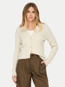 ONLY Kardigan Katia 15310902 Beżowy Regular Fit. Brązowe kardigany ONLY, z syntetyku. Za 169,99 zł.