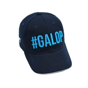 Czapka jeździecka z daszkiem GALOP WEAR #Galop z flagą Polski. Niebieskie czapki GALOP WEAR, bez wzorów, z bawełny, eleganckie. Za 113,05 zł.