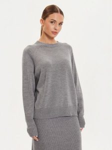 Max Mara Leisure Sweter Salvia 2426366158 Szary Relaxed Fit. Szare swetry klasyczne Max Mara Leisure, l, z wełny, bez kołnierzyka. Za 559,99 zł.
