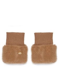 Guess Rękawiczki Damskie AW5208 POL02 Brązowy. Brązowe rękawiczki Guess, z aplikacjami, z dzianiny. Za 179,99 zł.