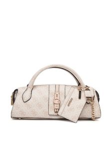 Guess Torebka Yvonne Logo Mini HWSG23 78760 Beżowy jasny. Brązowe torebki klasyczne Guess, z aplikacjami, ze skóry, bez dodatków. Za 544,99 zł.