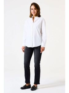 Garcia Dżinsy "Celia" - Regular fit - w kolorze czarnym rozmiar: W28. Czarne jeansy Garcia, z aplikacjami, ze skóry, z podwyższonym stanem. Za 217,99 zł.