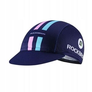 Czapka kolarska z daszkiem pod kask Rockbros MZ10010 - fioletowa. Niebieskie czapki ROCKBROS, bez wzorów, z materiału, sportowe. Za 32,66 zł.
